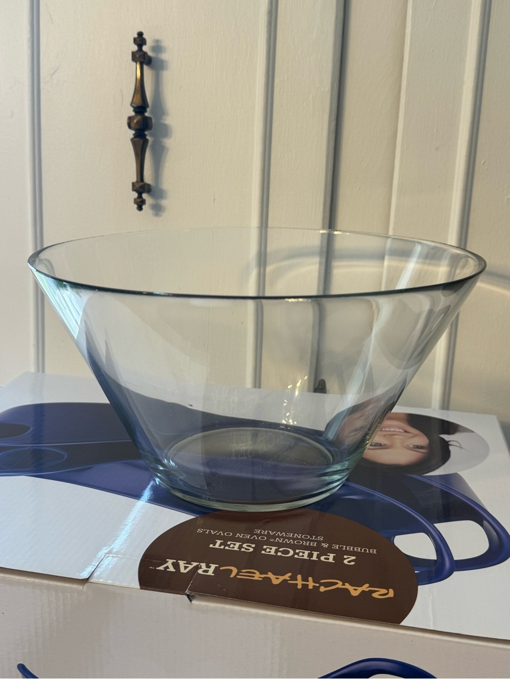 tall glass serving bowl